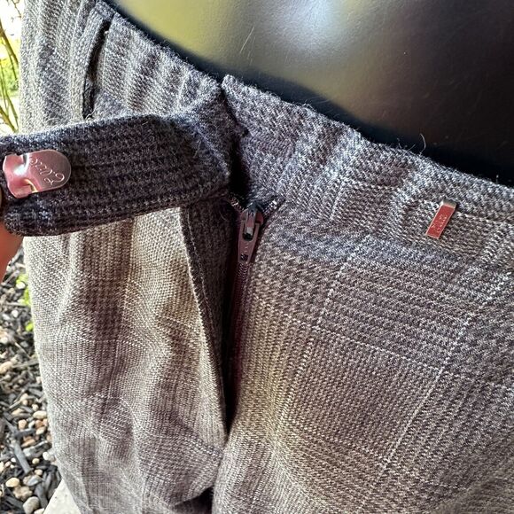 Vintage Pendleton Wool Petite Pants Size 10 Gray Plaid Classics 100% Virgin Wool - Picture 6 of 7